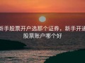 新手股票开户选那个证券，新手开通股票账户哪个好