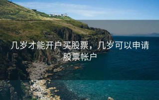 几岁才能开户买股票，几岁可以申请股票帐户