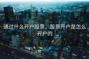通过什么开户股票，股票开户是怎么开户的