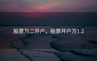 股票万二开户，股票开户万1.2