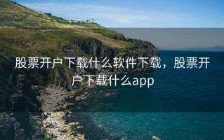 股票开户下载什么软件下载，股票开户下载什么app