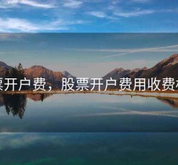 股票开户费，股票开户费用收费标准