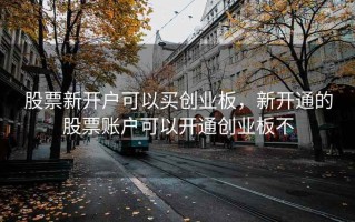 股票新开户可以买创业板，新开通的股票账户可以开通创业板不