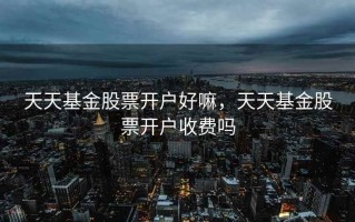 天天基金股票开户好嘛，天天基金股票开户收费吗