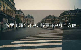 股票用那个开户，股票开户哪个方便