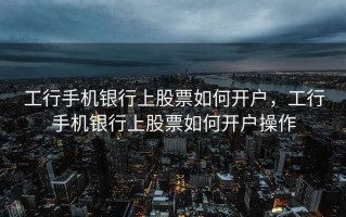 工行手机银行上股票如何开户，工行手机银行上股票如何开户操作