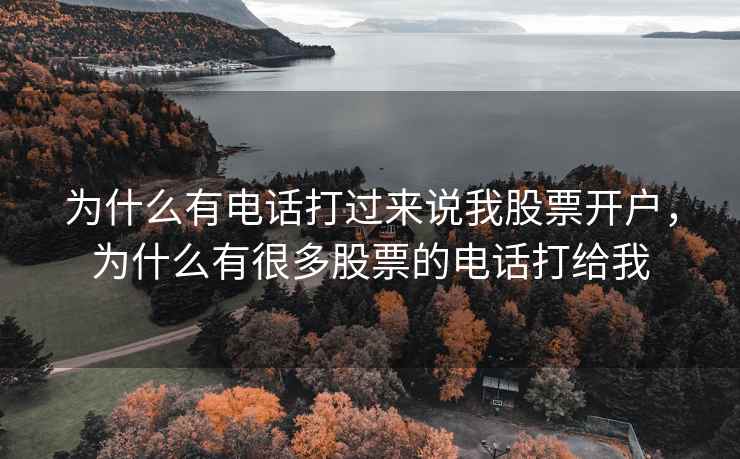 为什么有电话打过来说我股票开户，为什么有很多股票的电话打给我
