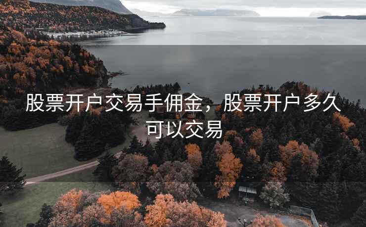 股票开户交易手佣金，股票开户多久可以交易
