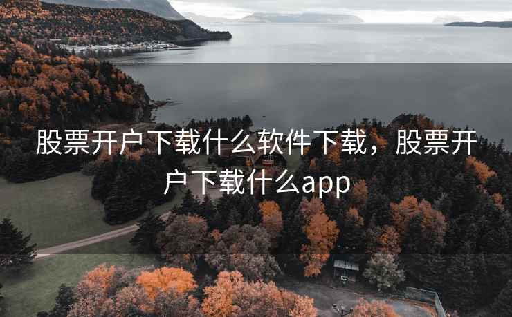 股票开户下载什么软件下载，股票开户下载什么app