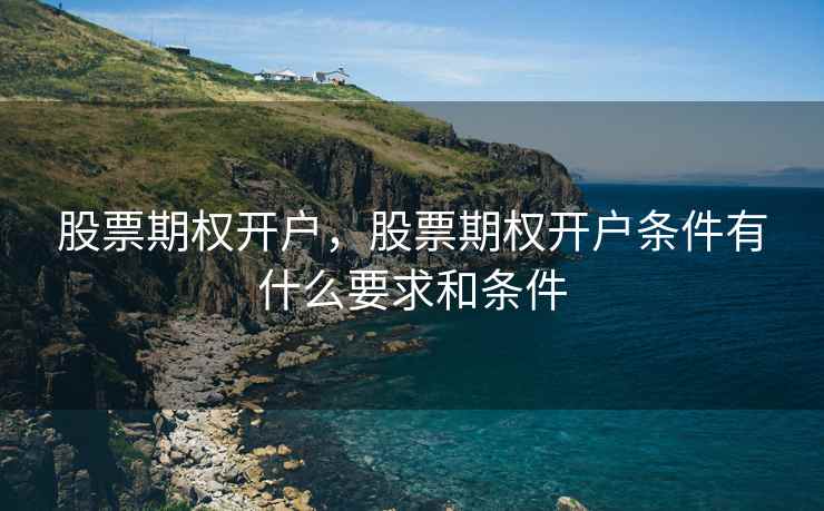 股票期权开户，股票期权开户条件有什么要求和条件