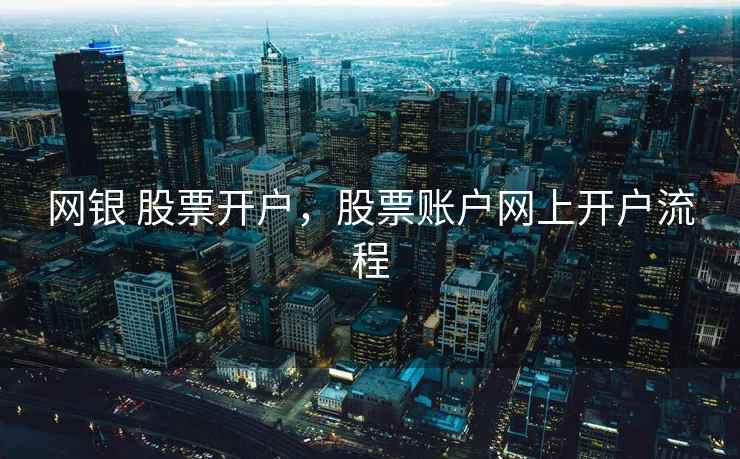 网银 股票开户，股票账户网上开户流程