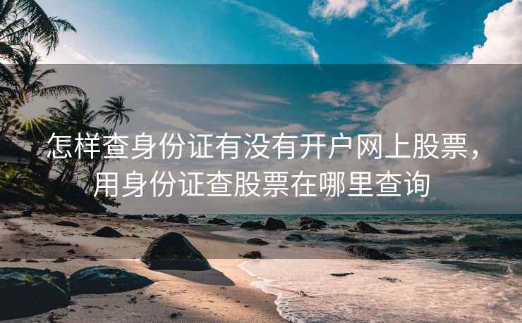 怎样查身份证有没有开户网上股票，用身份证查股票在哪里查询