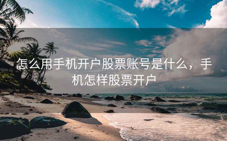 怎么用手机开户股票账号是什么，手机怎样股票开户
